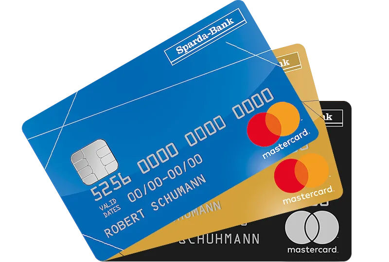 3 Mastercard Karten gefächert