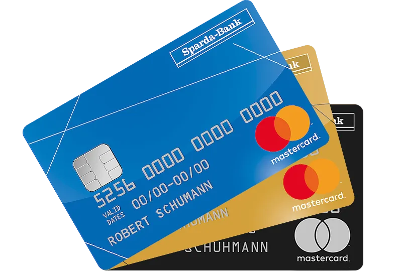 3 Mastercard Karten gefächert