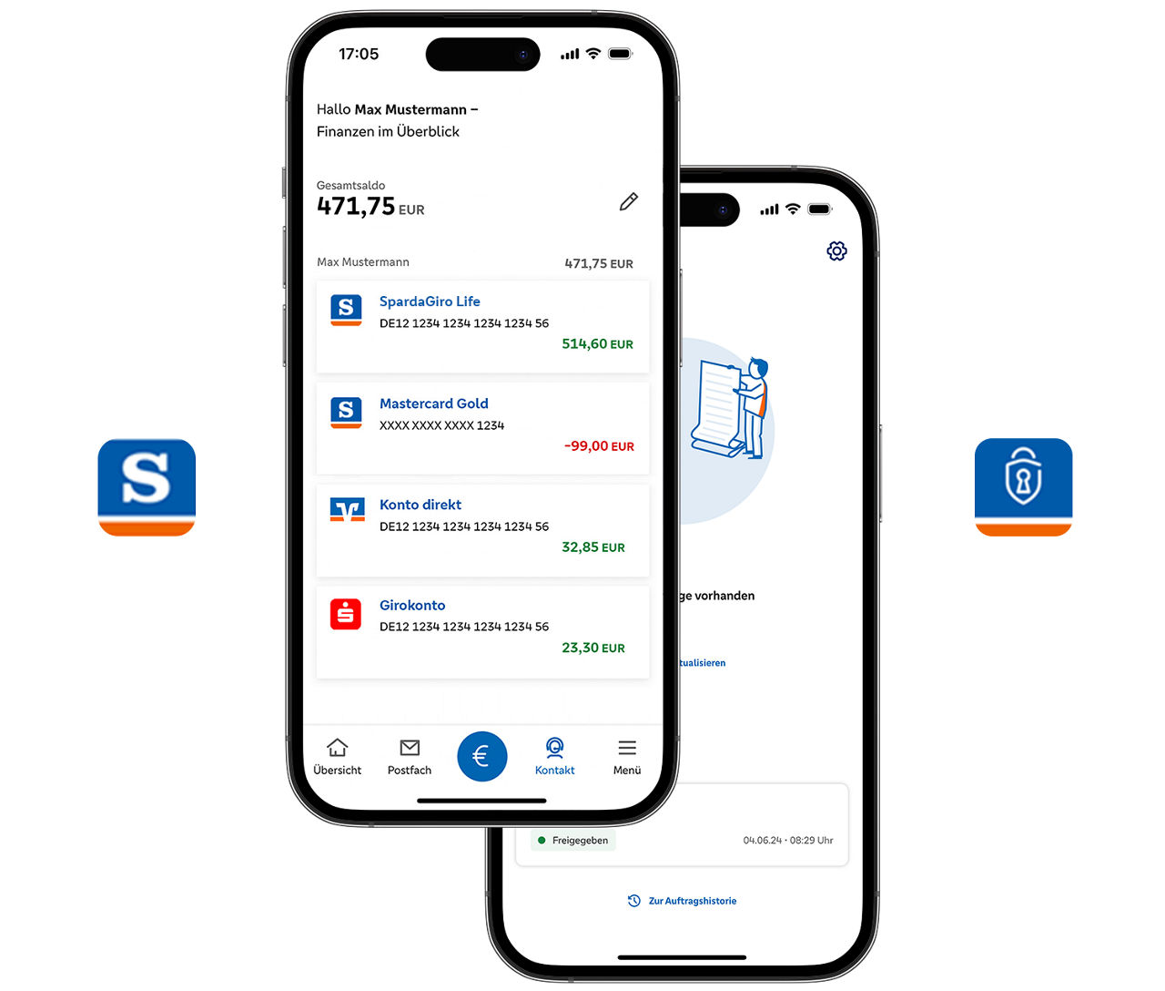 App Darstellung auf einem mobilen Endgerät