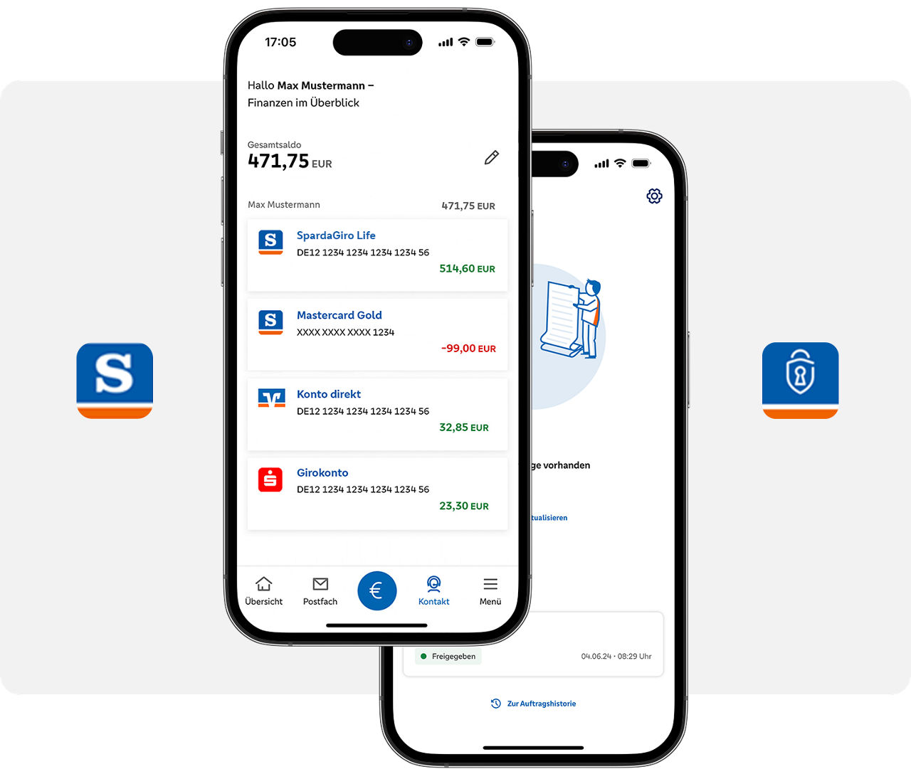 App Darstellung auf einem mobilen Endgerät