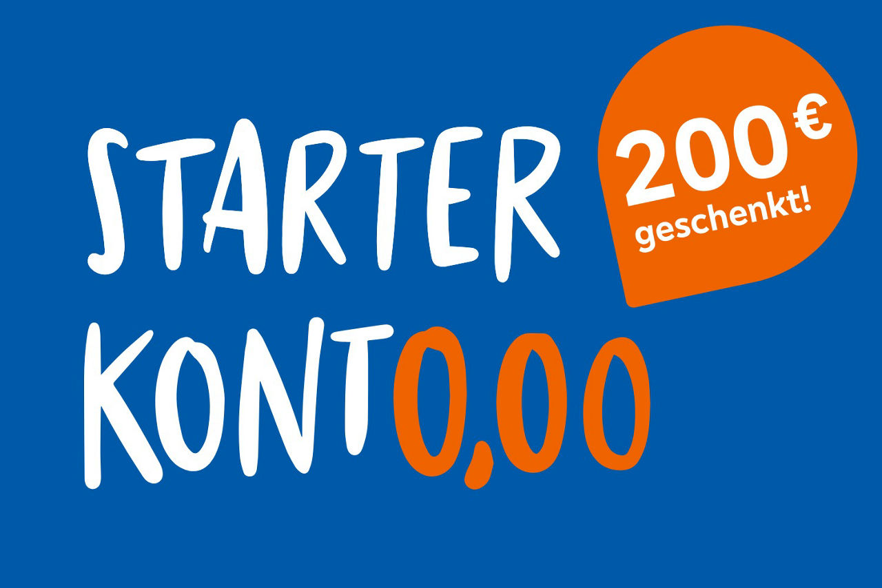 Unser kostenfreies Starterkonto für alle zwischen 18 und 29 Jahren mit 200 € Startguthaben