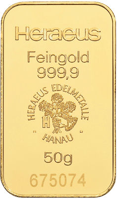 Goldbarren 50 g