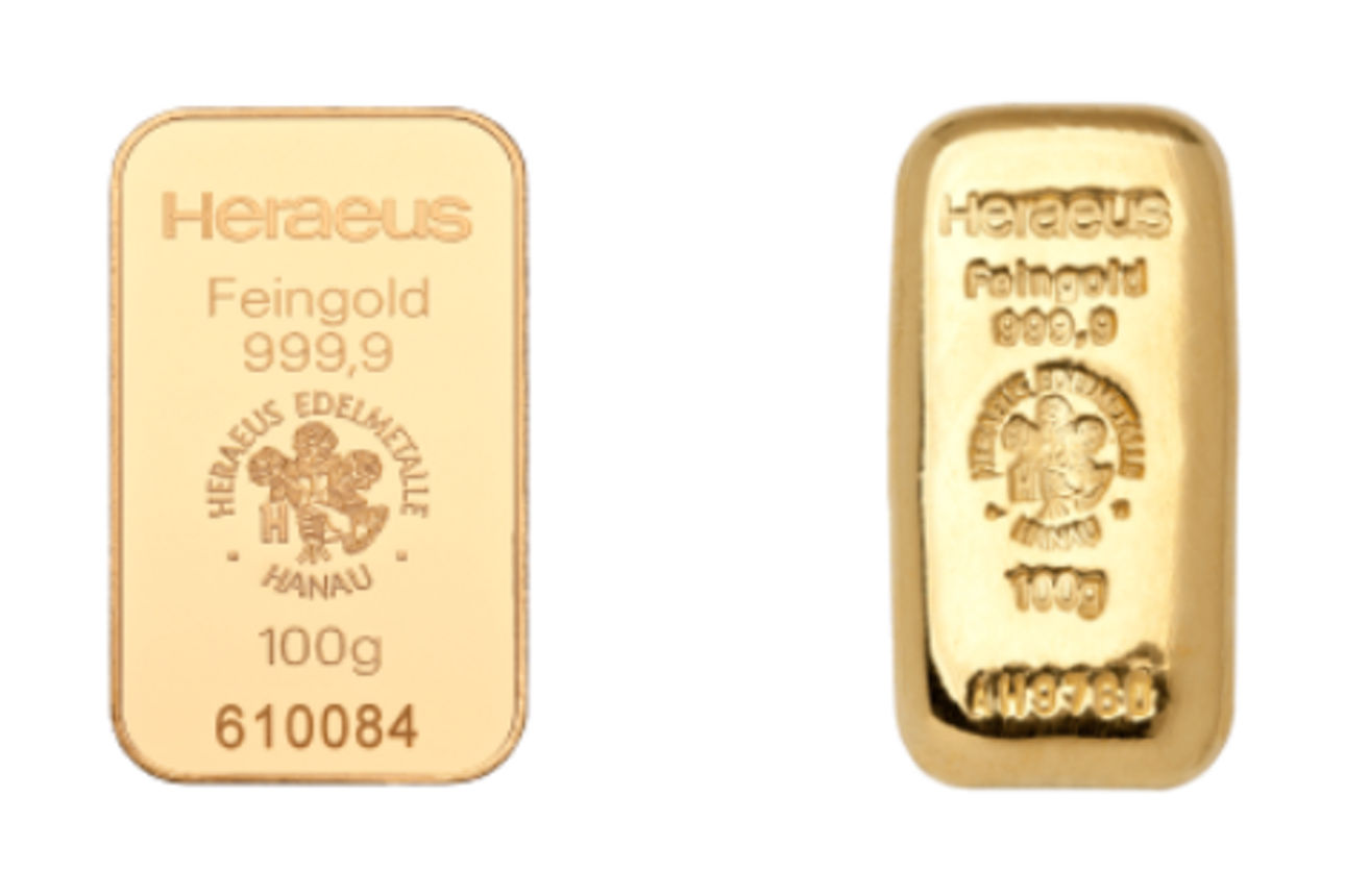 Zwei Goldbarren