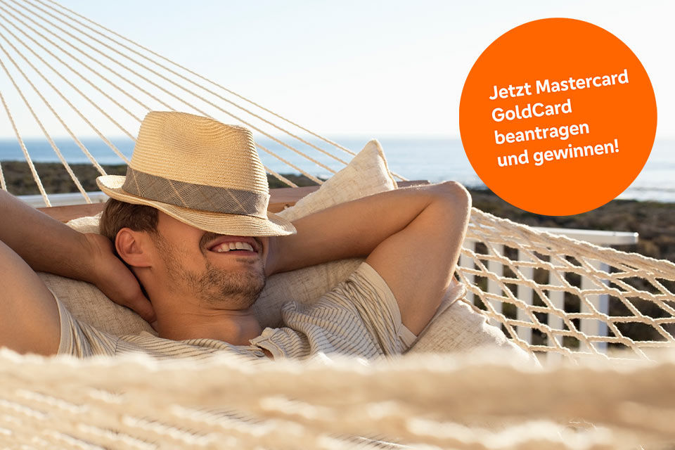 KeyVisual Mastercard GoldCard Reisegewinnspiel