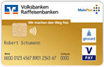 Illustration der goldenen girocard V PAY