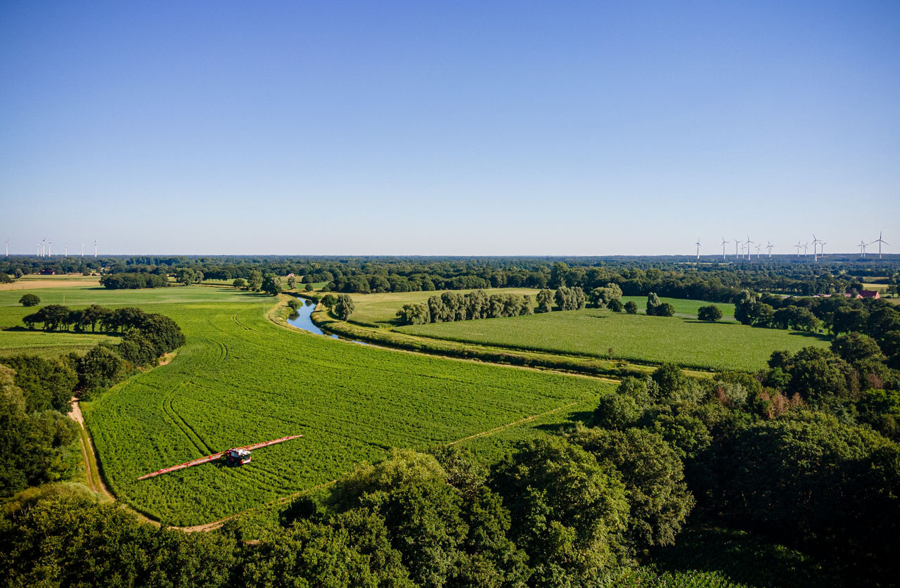 Die Vechte in Vogelperspektive