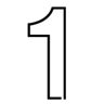 Eine 1 symbolisiert den ersten Schritt