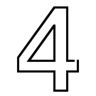 Eine 4 symbolisiert den vierten Schritt