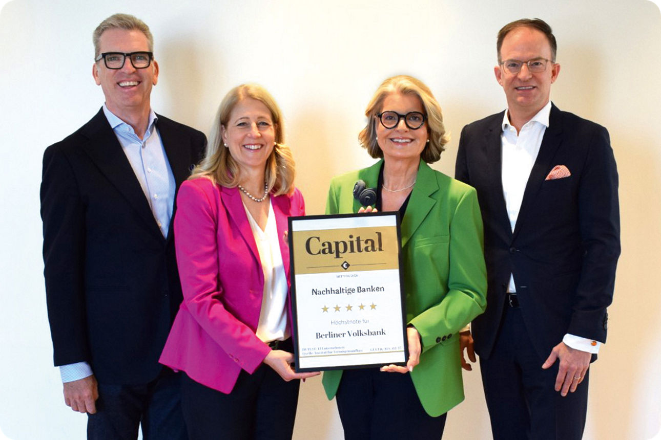 Gruppenbild vom Vorstand mit Capital Siegel 2026
