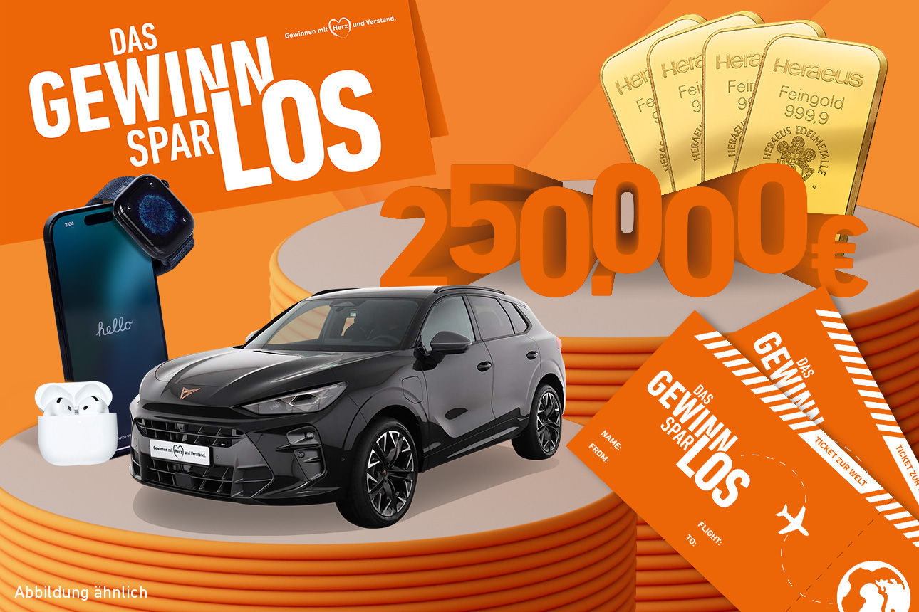 Gewinne für das Quartal 4: Cupra Terramar, Apple-sets, Reisegutscheine, Goldbarren und 250.000 € Geldgewinn
