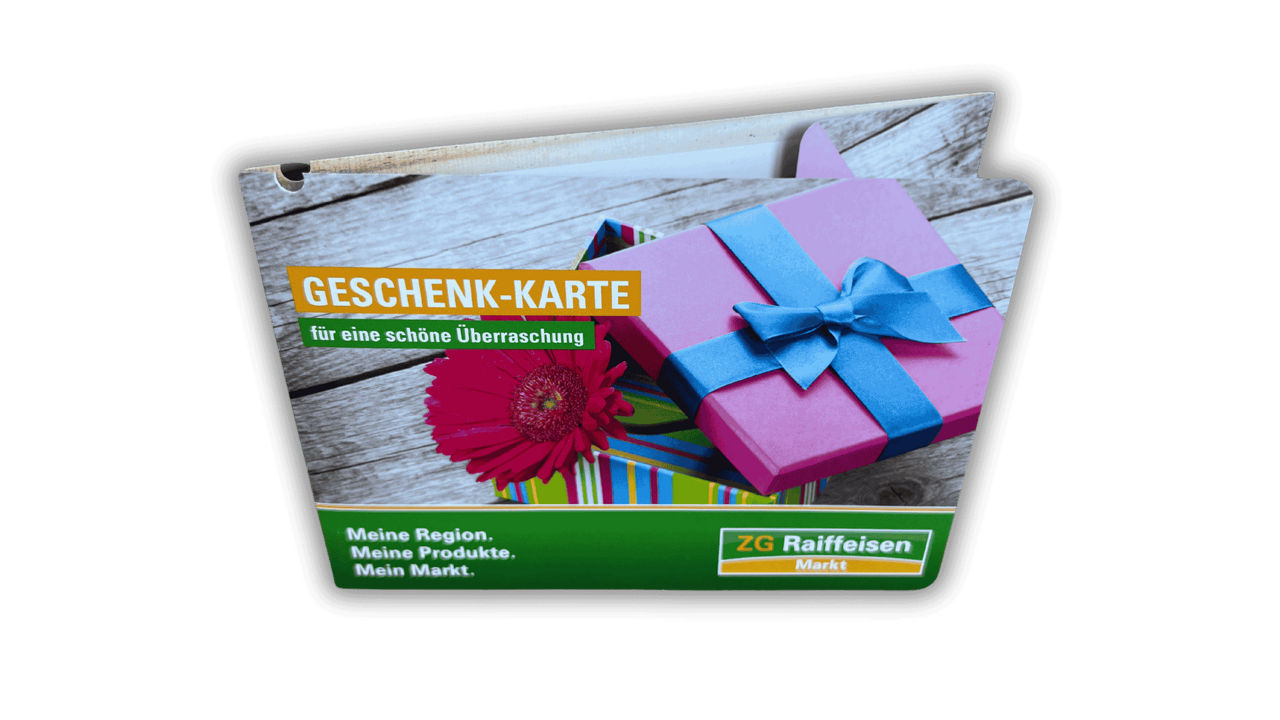 Gutscheinkarte der ZG Raiffeisen