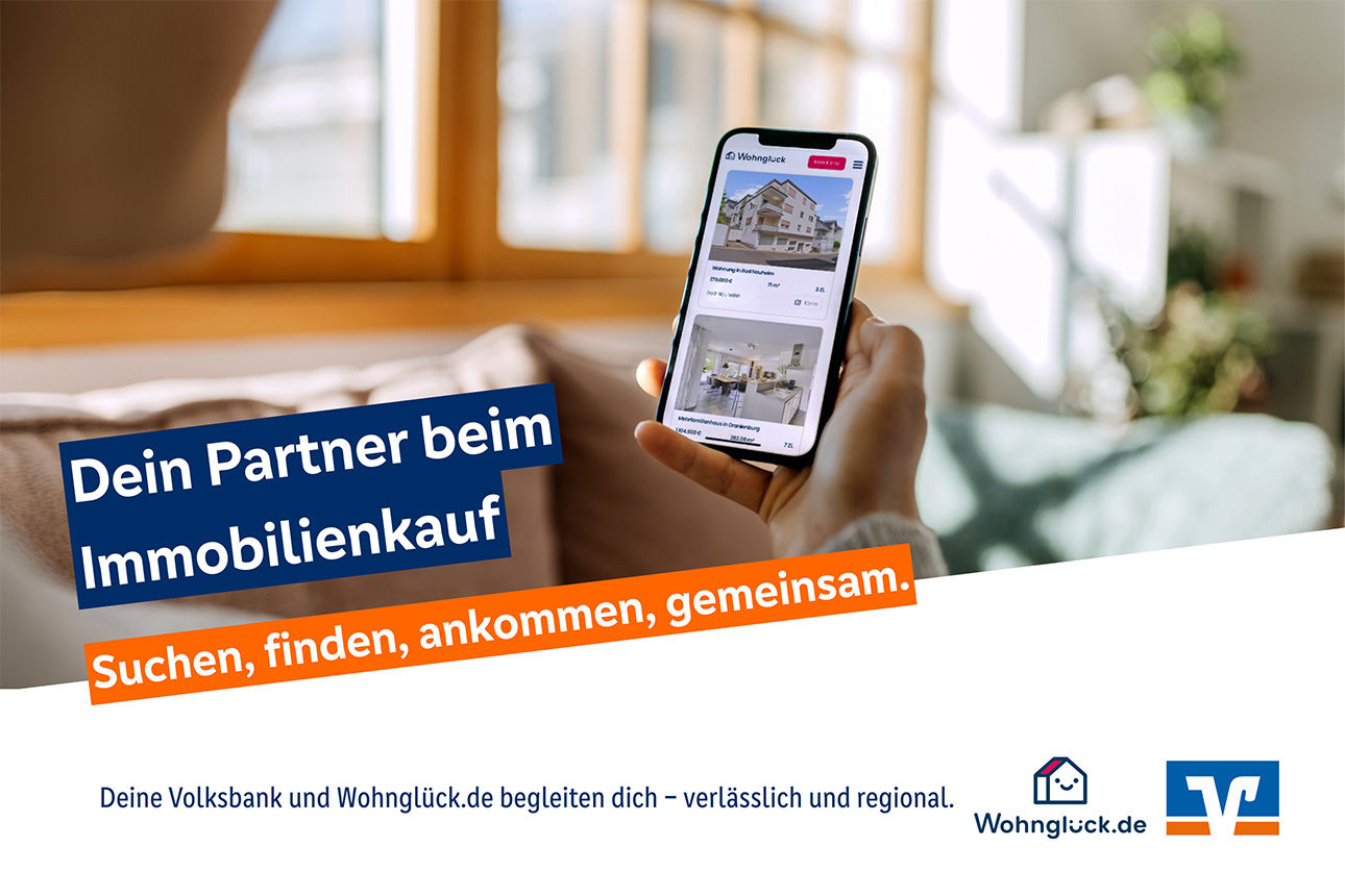 Handy mit Immobilienangeboten