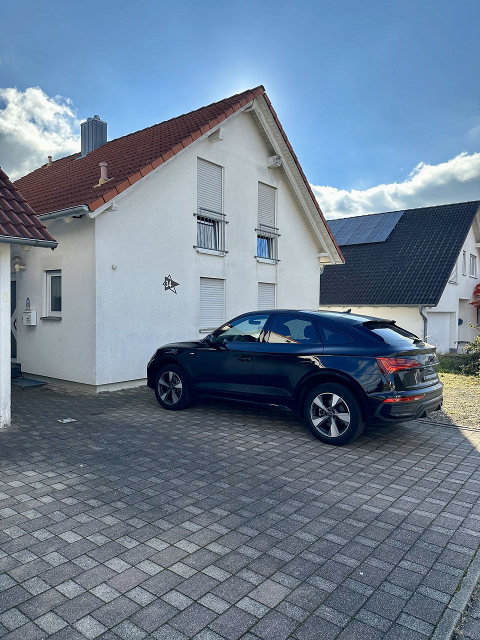 Seitenansicht eines Hauses