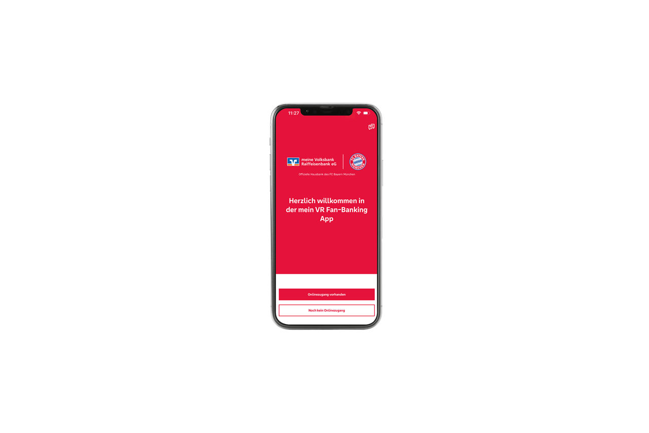 Handy mit Fan-Banking App