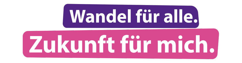 Bild von dem Schriftzug Wandel für alle. Zukunft für mich.