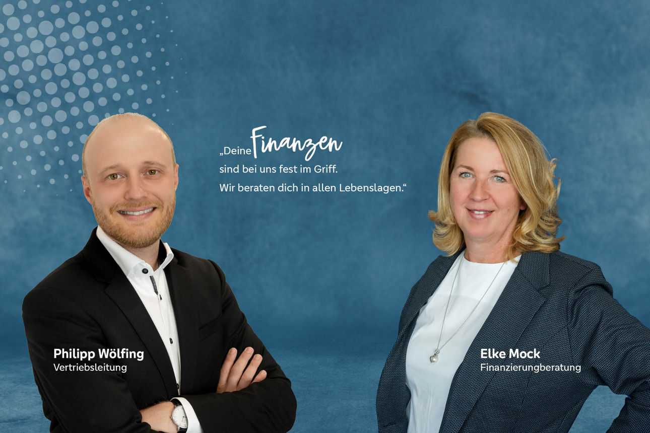 Philipp Wölfing und Elke Mock lächeln ins Bild.