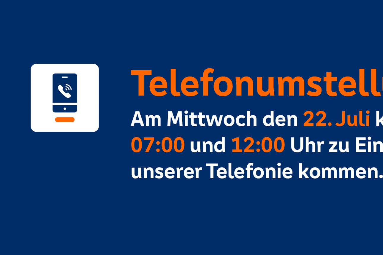 Telefonumstellung am Mittwoch