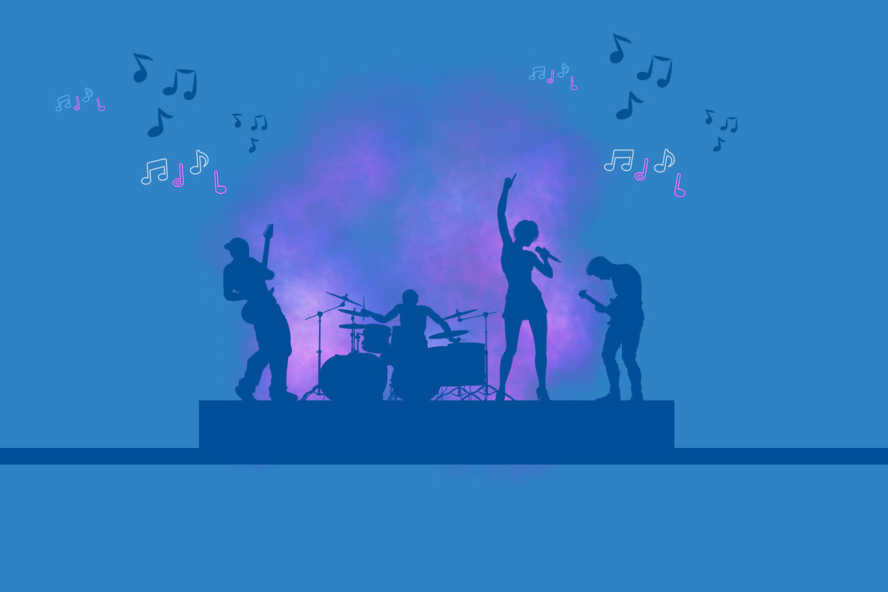 Icon Band mit Musiknoten