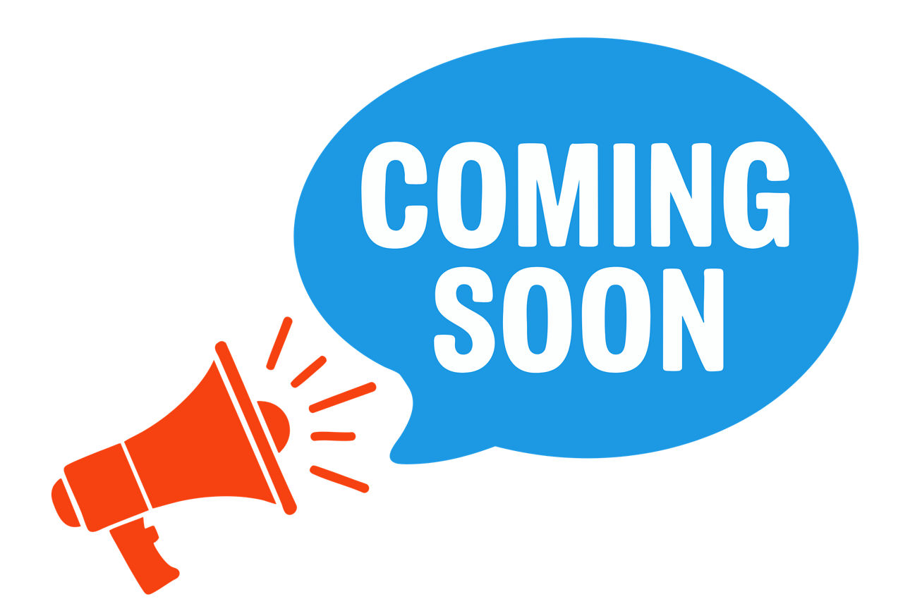 Abbildung Englisch mit Schriftzug Coming Soon