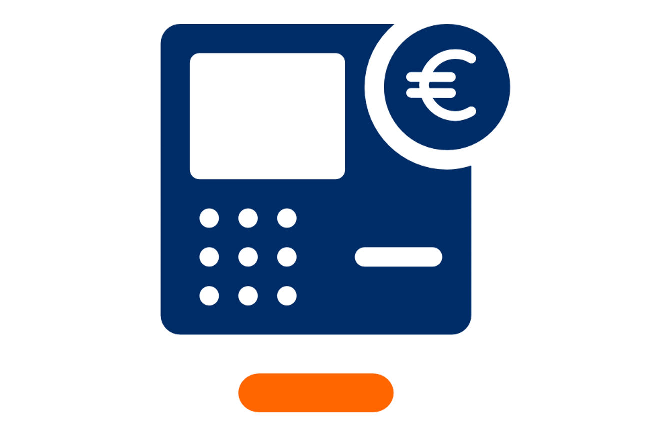 Geldautomat als Symbol