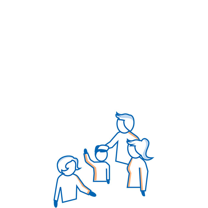 Illustration mit mehreren Menschen