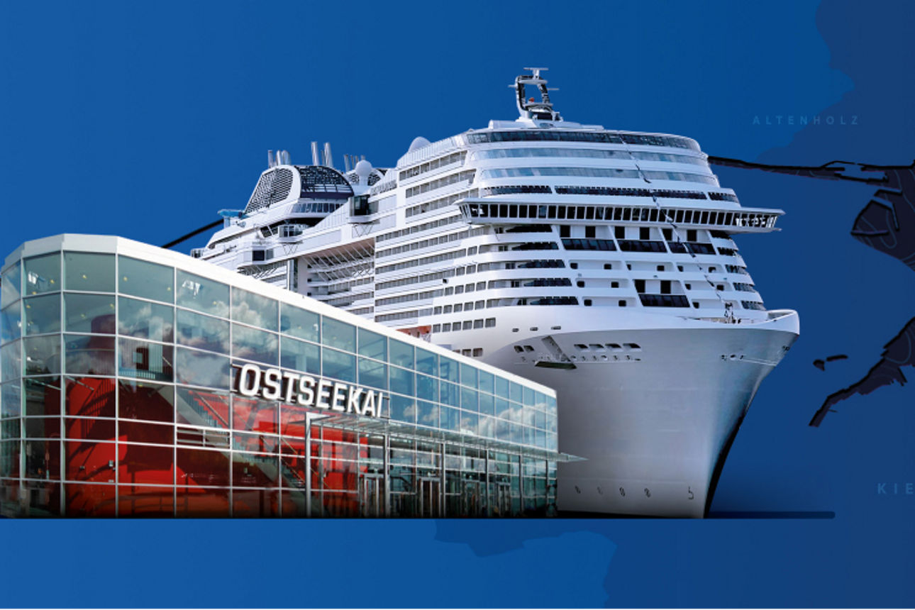 Kreuzfahrtschiff am Ostseekai Kiel