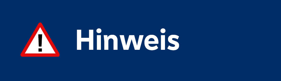 Ein Warnschild mit einem Ausrufezeichen