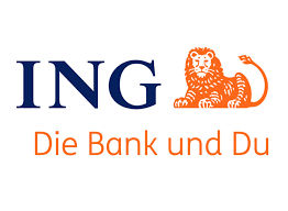 Auf dem Bild ist das Logo der ING in den Farben blau und orange zu sehen.