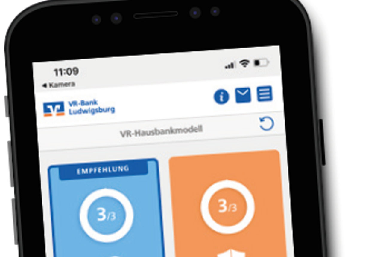 Kontomodellfinder auf einem Smartphone