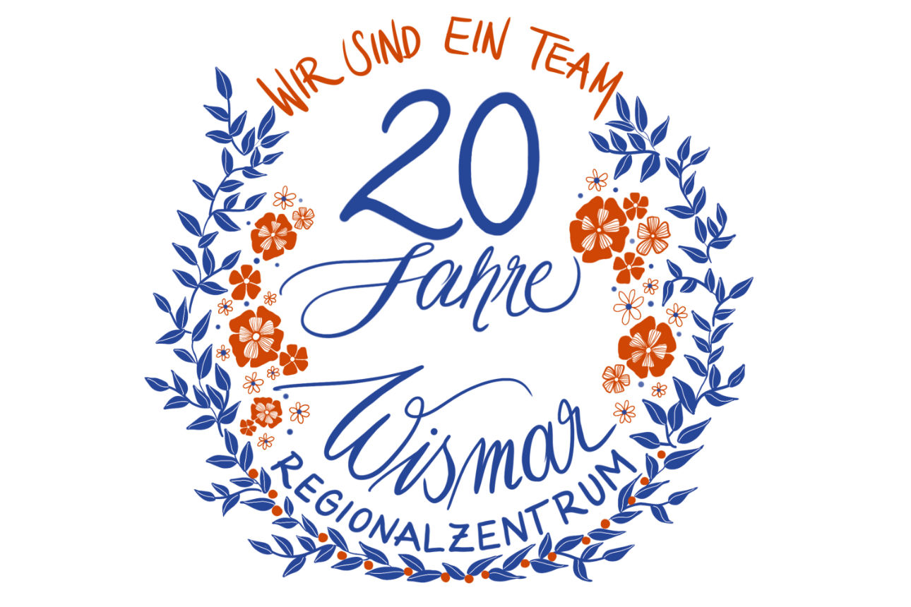 Symbol zum 20 jährigen Jubiläum des Regionalzentrums Wismar