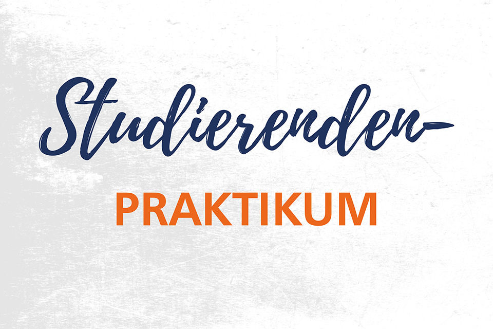 Schriftzug: Studierenden-Praktikum