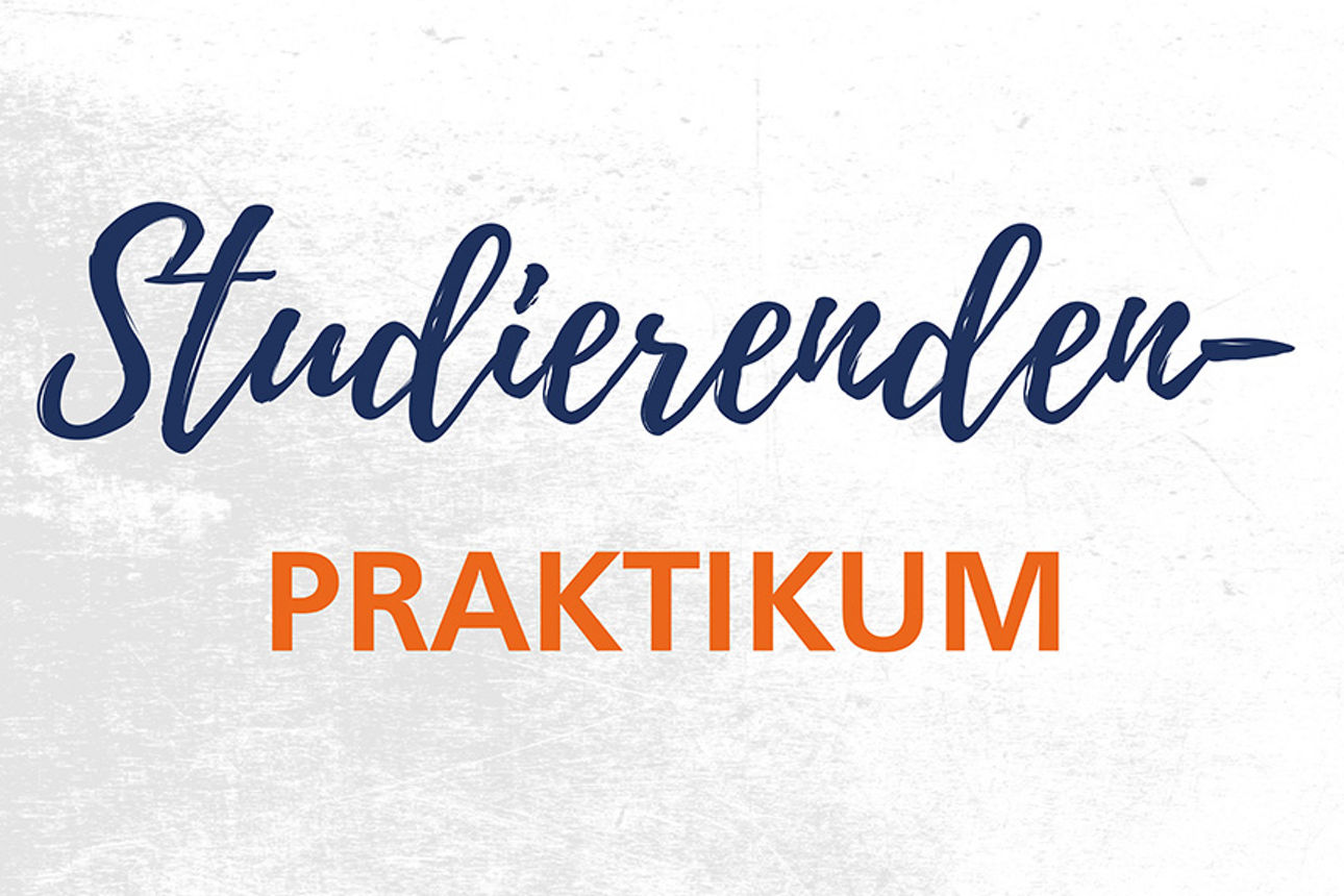 Schriftzug: Studierenden-Praktikum