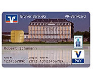 Darstellung der BankCard der Brühler Bank