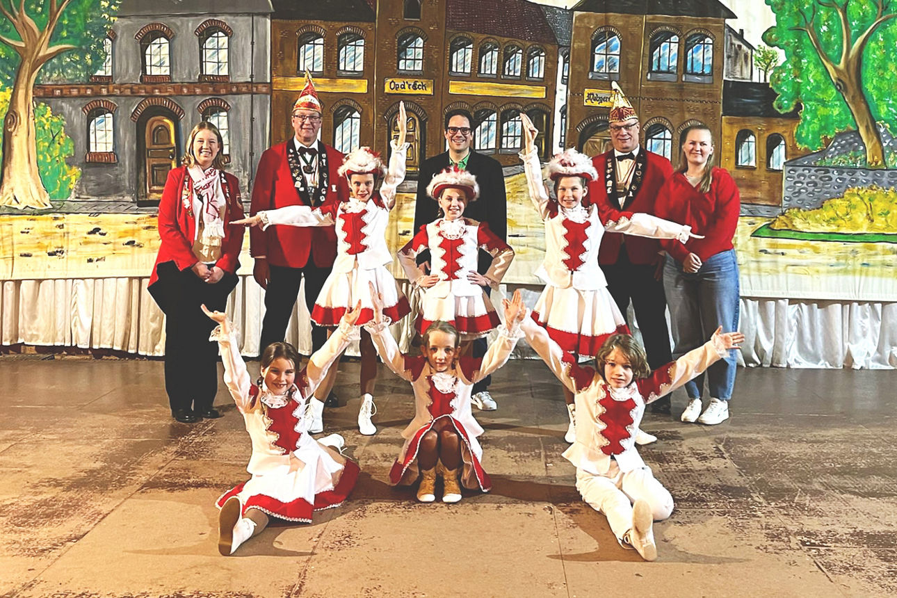 Ein Gruppe Karnevalisten