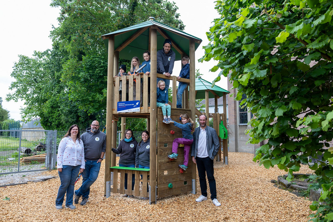multifunktionale Spielanlage für die Kita St. Hildegard in Ludwigshafen-Gartenstadt