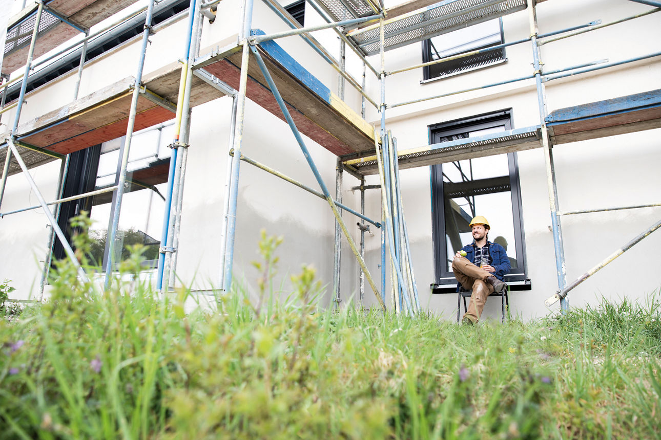 Kunde mit Klimakredit saniert nachhaltig sein Haus
