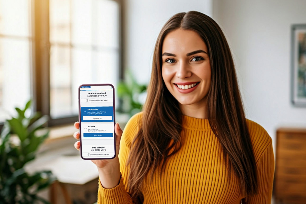 Neukundin führt nach Kontoeröffnung online den Kontowechsel-Service durch