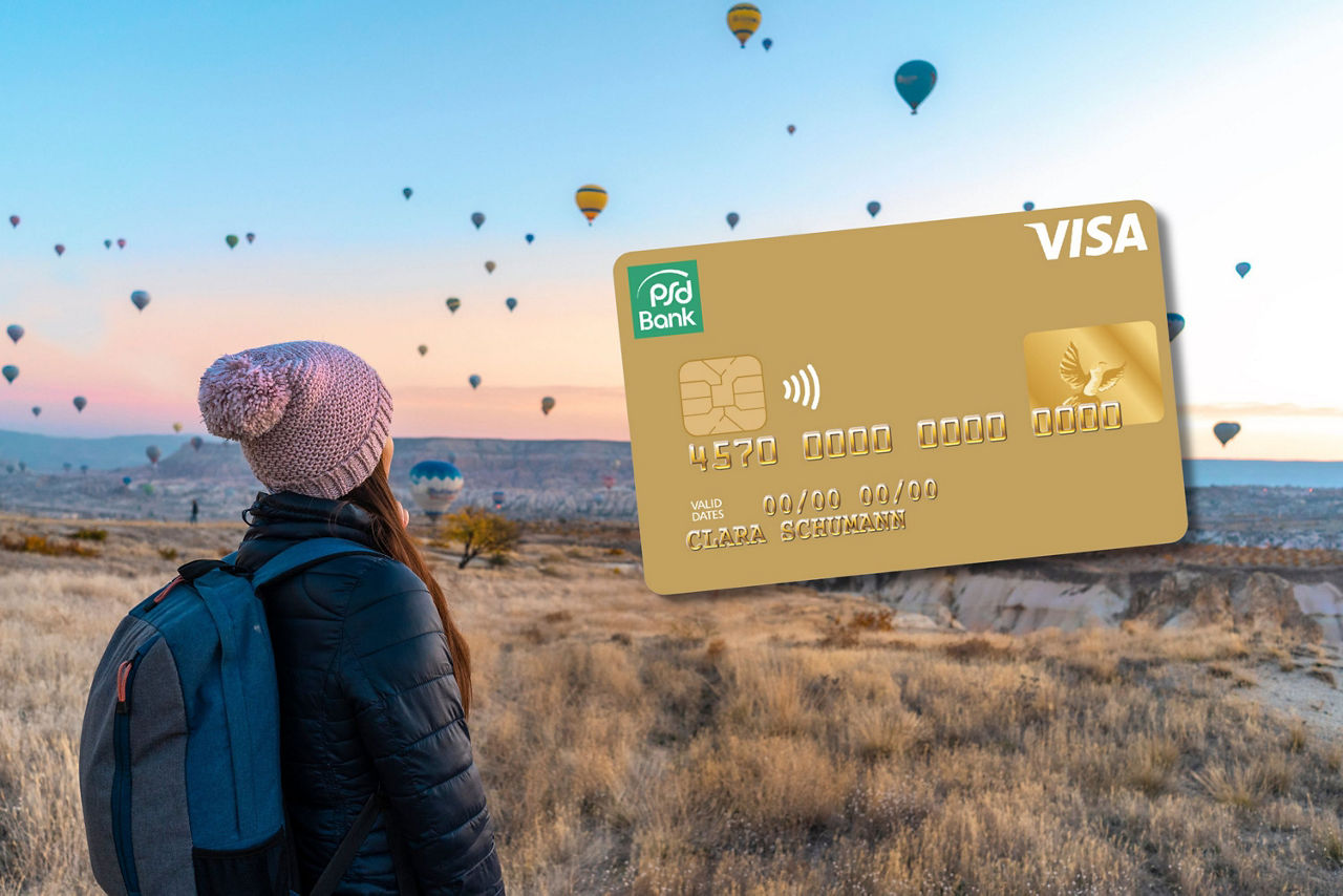 Goldene Kreditkarte von Visa