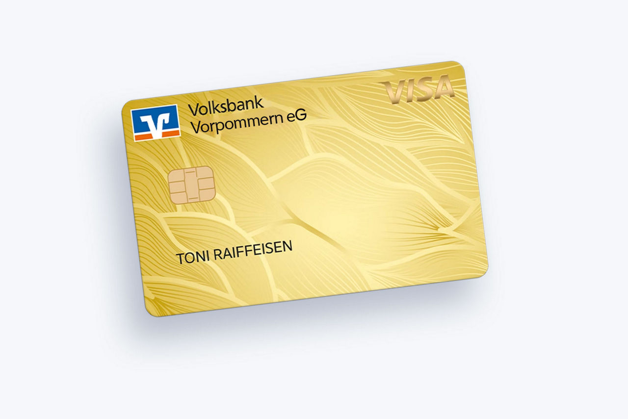 Abbildung einer Goldcard Kreditkarte mit Motiv Naturliebe