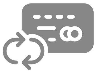 Icon das eine Aufladung der Karte symbolisiert.