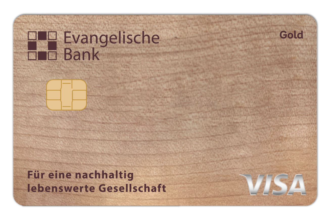 Darstellung einer Kreditkarte Visa Gold