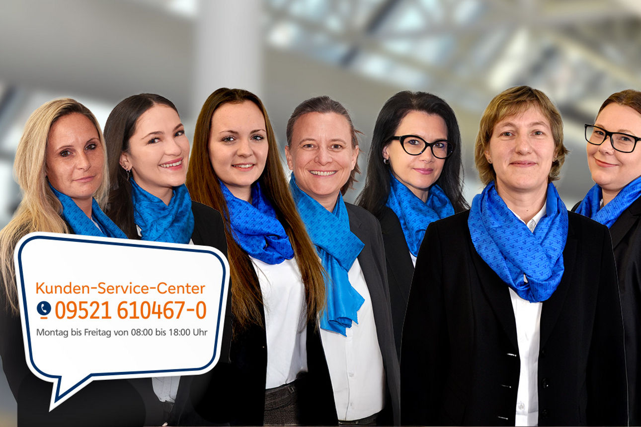 Die Mitarbeitenden unseres Kunden-Service-Centers