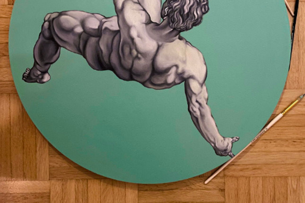 Kunstwerk Anna Hüllner Fallender Gott