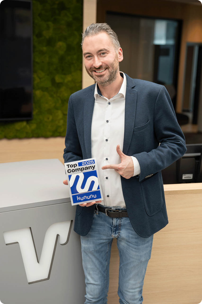 Dennis Margner mit kununu-Siegel