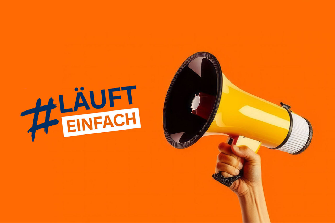 #läuft einfach auf orangenen Hintergrund