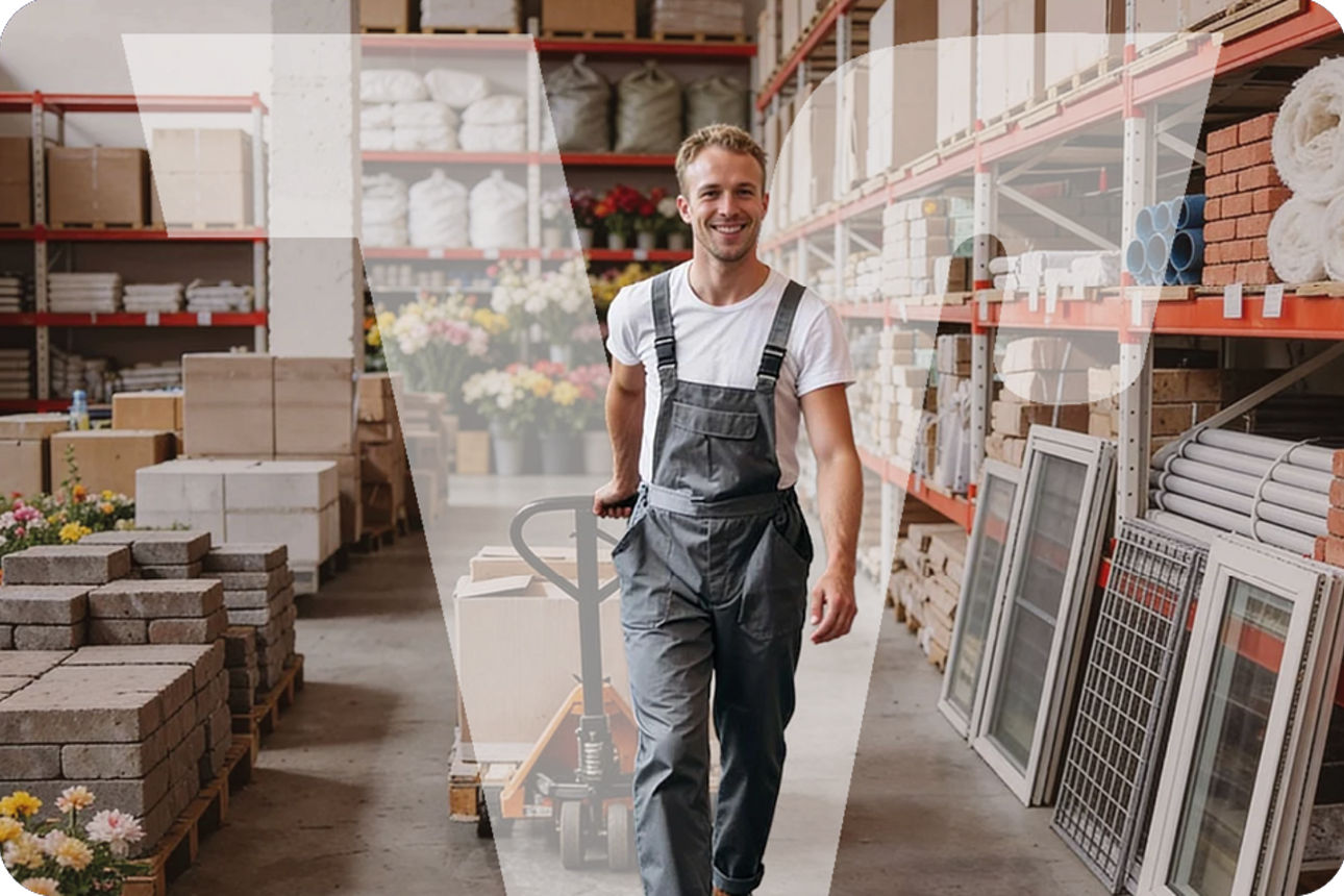 Handwerksbetrieb bei der Arbeit vor Ort