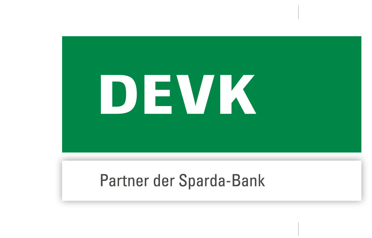 Logo der DEVK-Versicherung als Partner der Sparda-Bank