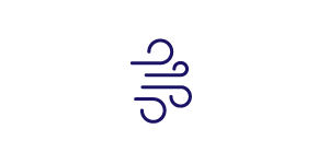 Symbol für Windbewegung.