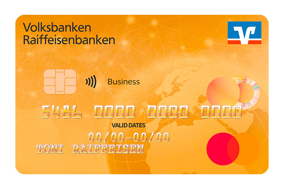 Kartenabbildung der BusinessCard Gold von Mastercard