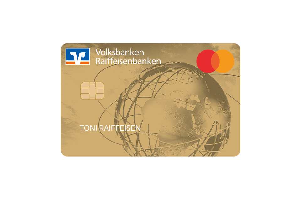 Kreditkartenabbildung GoldCard Weltkugel